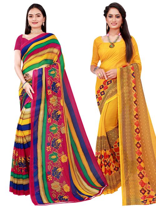 women's saree combo with blouse - 18741368 - Very Small Image - 1
