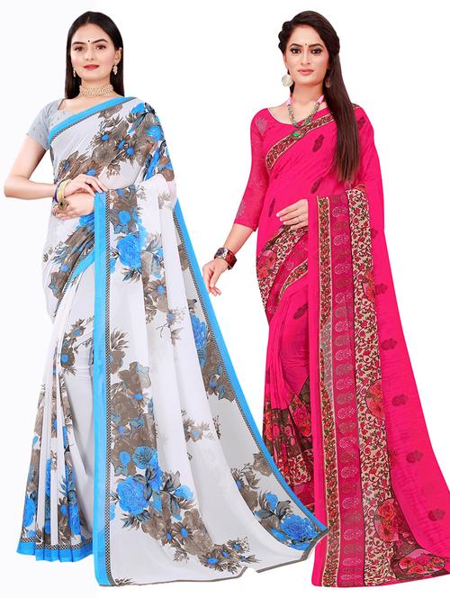women's saree combo with blouse - 18741490 - Very Small Image - 1