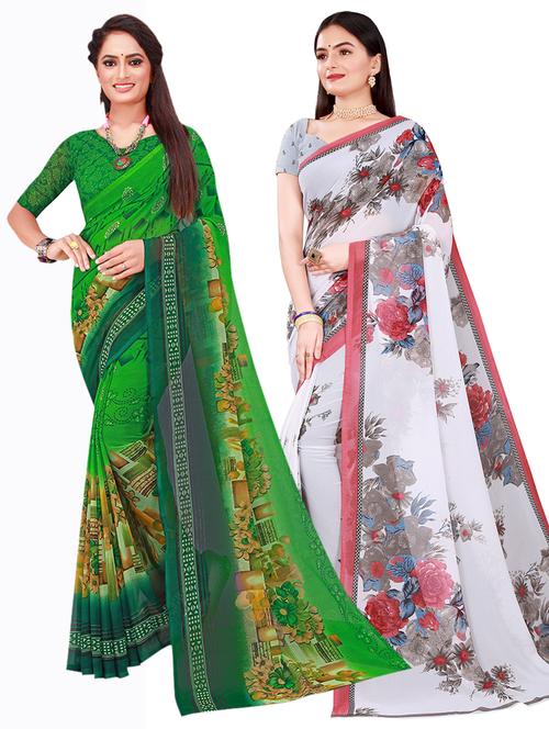 women's saree combo with blouse - 18741493 - Very Small Image - 1