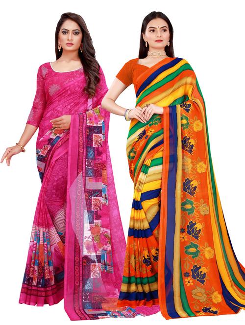 women's saree combo with blouse - 18741721 - Very Small Image - 1