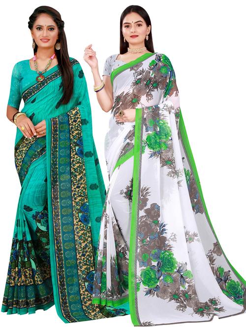 women's saree combo with blouse - 18741773 - Very Small Image - 1