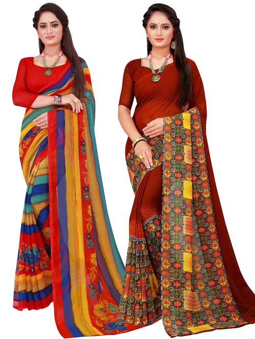 women's saree combo with blouse - 18741796 - Very Small Image - 1