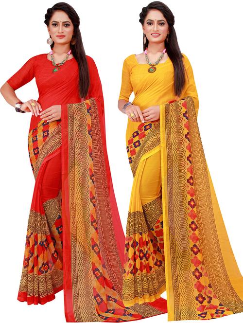 women's saree combo with blouse - 18741908 - Very Small Image - 1