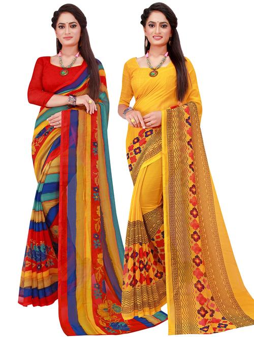 women's saree combo with blouse - 18741931 - Very Small Image - 1