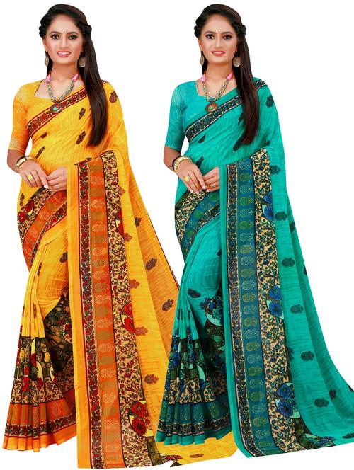 women's saree combo with blouse - 18741932 - Very Small Image - 1