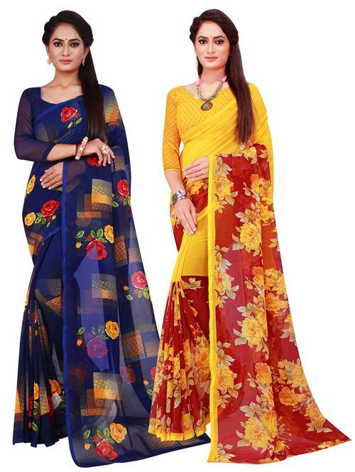 women's saree combo with blouse - 18741944 - Very Small Image - 1