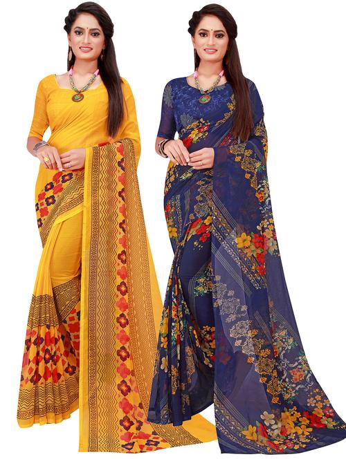 women's saree combo with blouse - 18741961 - Very Small Image - 1