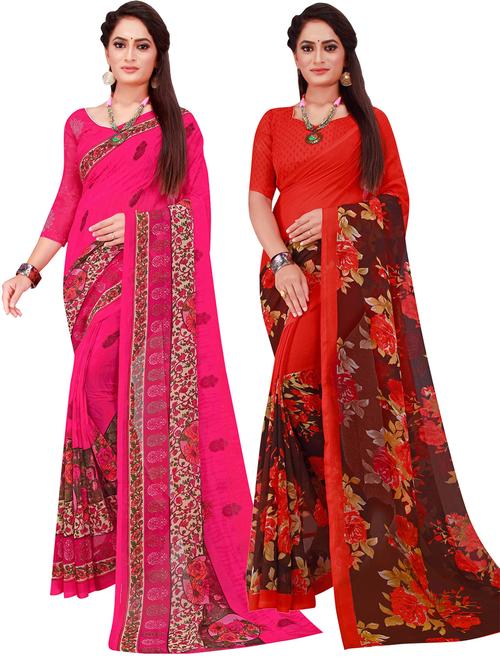 women's saree combo with blouse - 18741979 - Very Small Image - 1