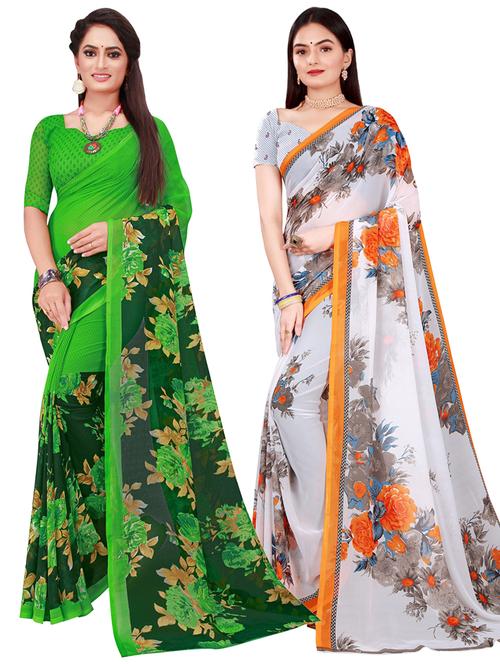 women's saree combo with blouse - 18742055 - Very Small Image - 1