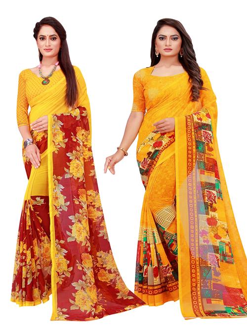 women's saree combo with blouse - 18742123 - Very Small Image - 1