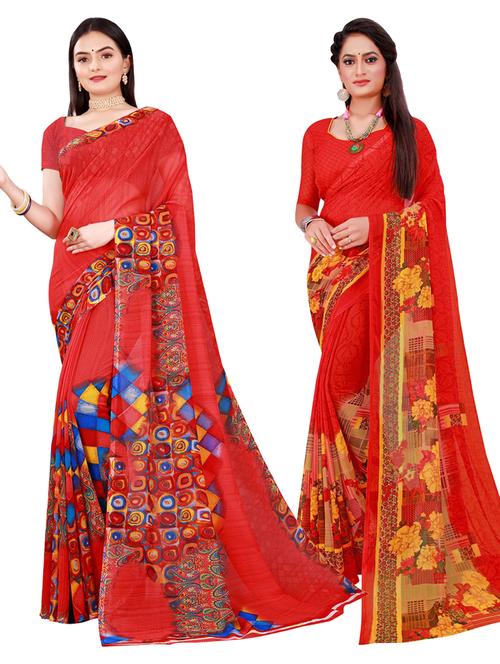 women's saree combo with blouse - 18742161 - Very Small Image - 1