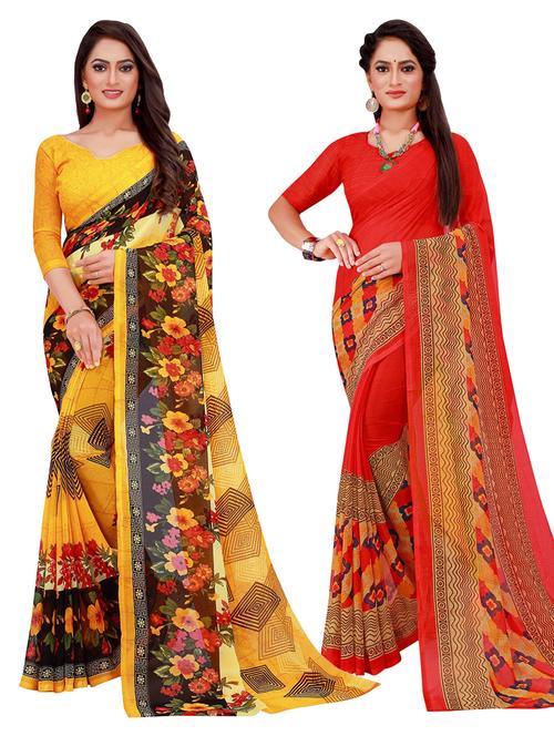 women's saree combo with blouse - 18742178 - Very Small Image - 1