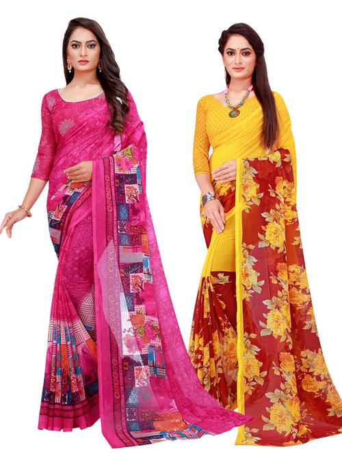 women's saree combo with blouse - 18742219 - Very Small Image - 1