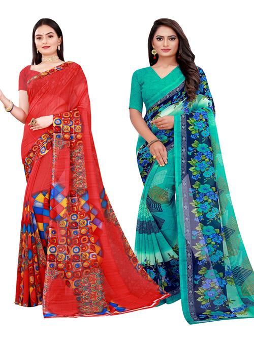 women's saree combo with blouse - 18742261 - Very Small Image - 1