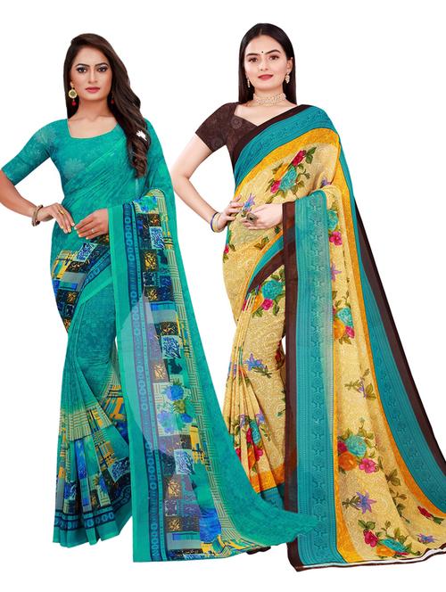 women's saree combo with blouse - 18742308 - Very Small Image - 1