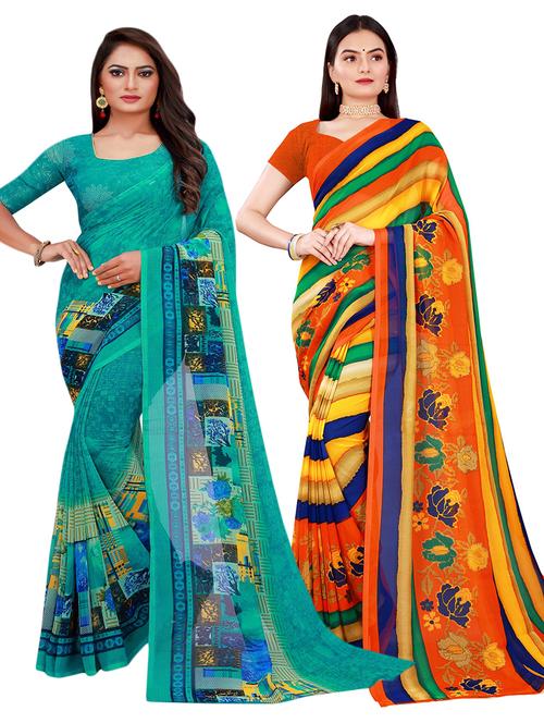 women's saree combo with blouse - 18742532 - Very Small Image - 1