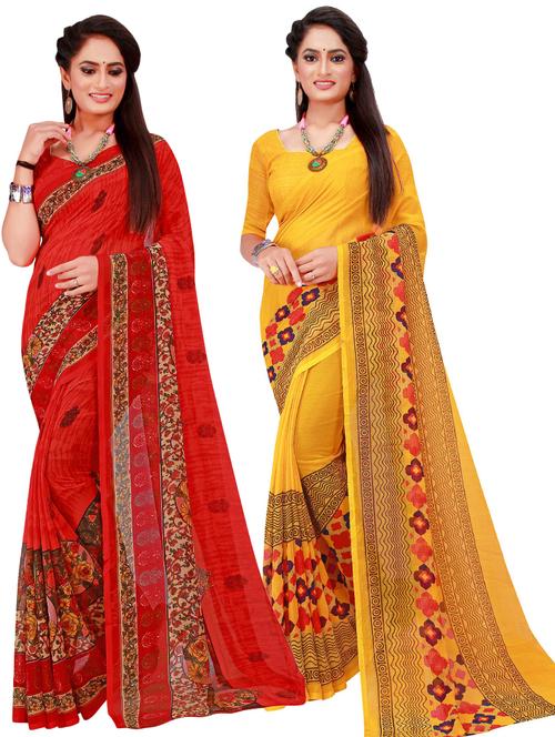 women's saree combo with blouse - 18742638 - Very Small Image - 1