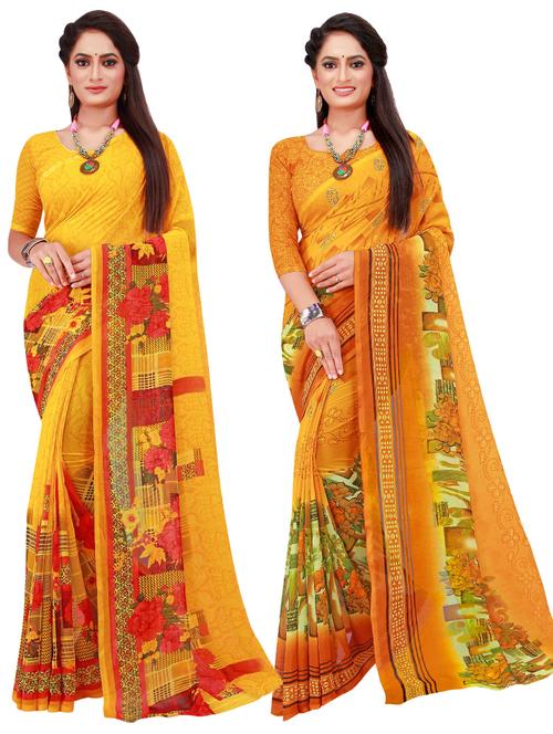 women's saree combo with blouse - 18742685 - Very Small Image - 1