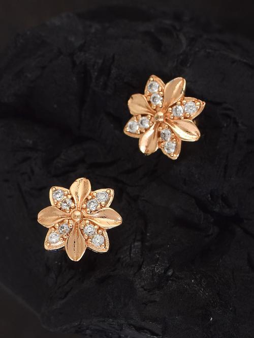 gold brass studs earring - 18743341 - Very Small Image - 1