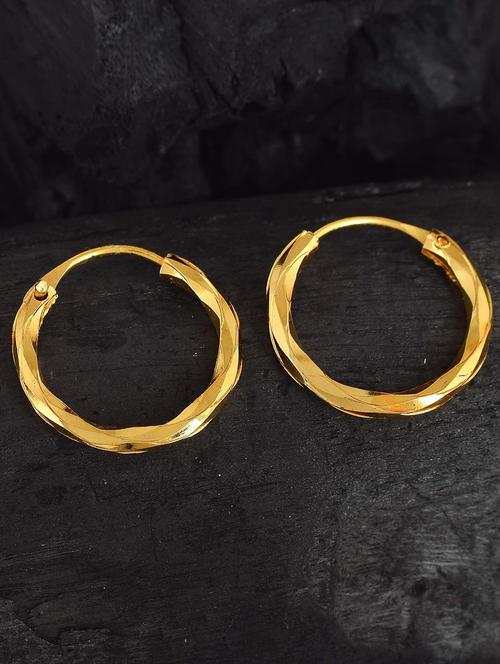 gold brass hoop earring - 18743348 - Very Small Image - 1