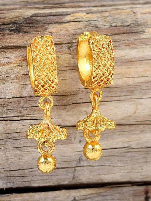 gold brass hoop earring - 18743356 - Very Small Image - 1