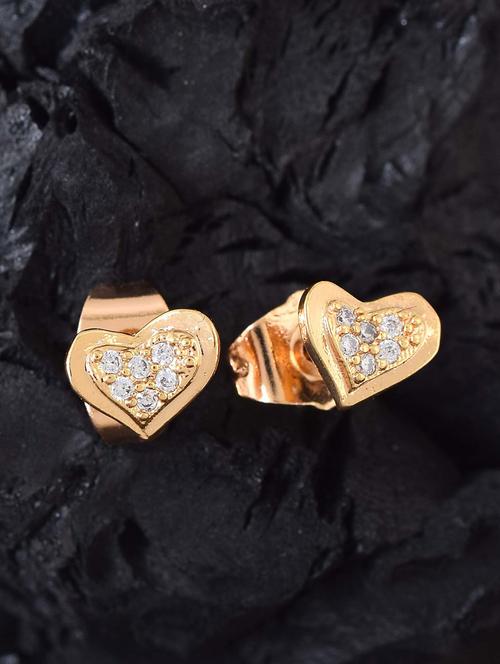gold brass studs earring - 18743357 - Very Small Image - 1