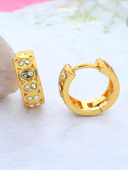 gold brass hoop earring - 18743422 - Very Small Image - 1