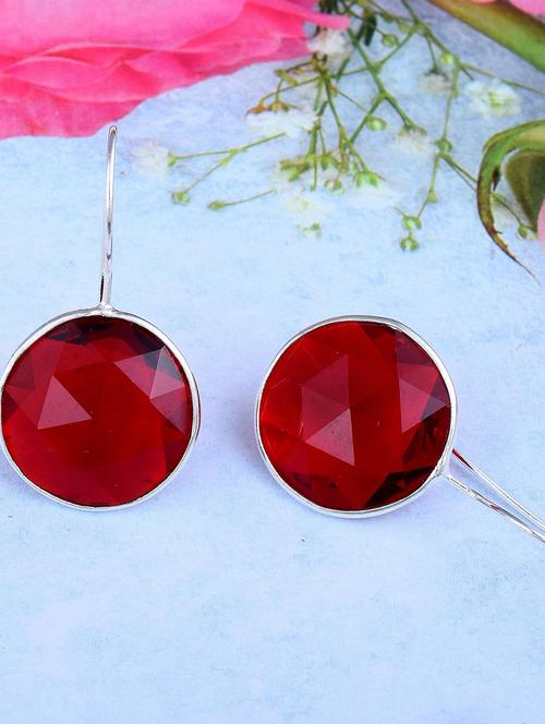 red brass drop earring - 18743524 - Very Small Image - 1