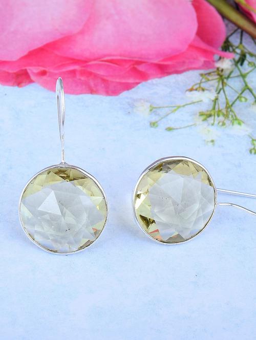 yellow brass drop earring - 18743527 - Very Small Image - 1