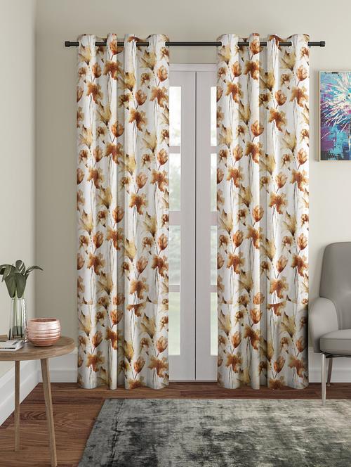 home sizzler abstract flower polyester semi-transparent curtains - 18743652 - Very Small Image - 1
