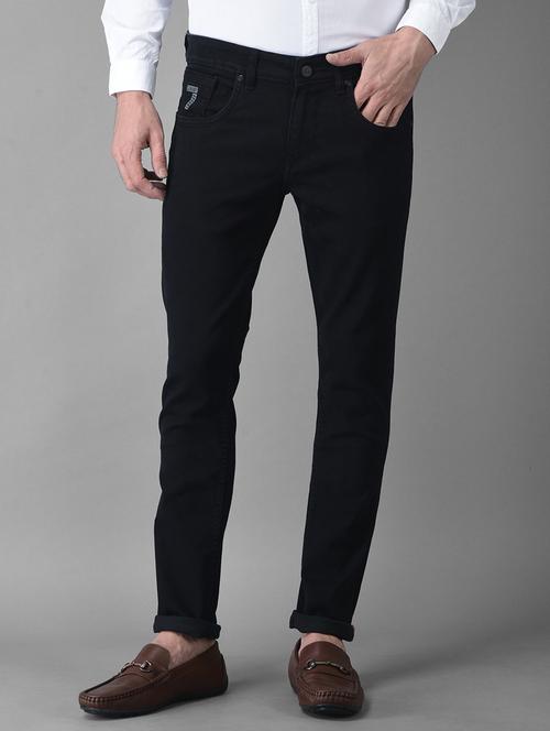 mens black denim washed jean - 18743845 - Very Small Image - 1