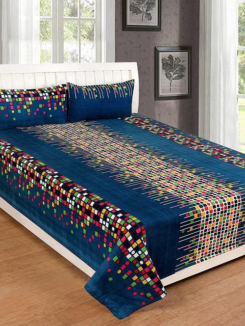 printed bedsheet with pillow cover - 18748788 - Very Small Image - 1