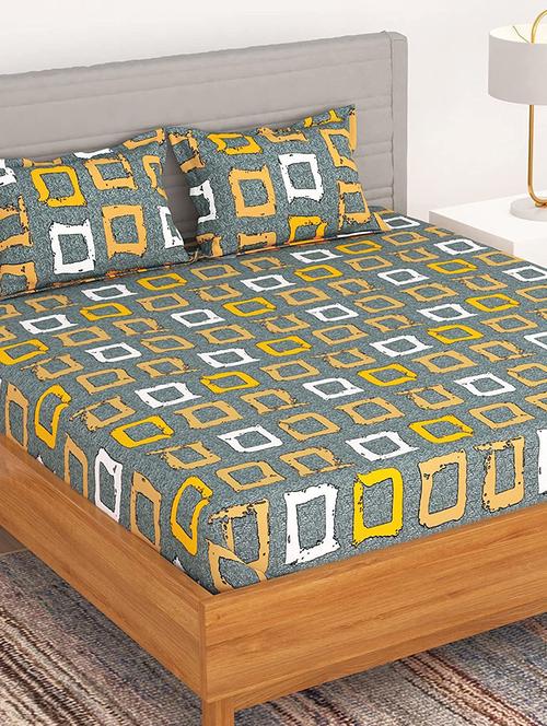 printed bedsheet with pillow cover - 18748941 - Very Small Image - 1