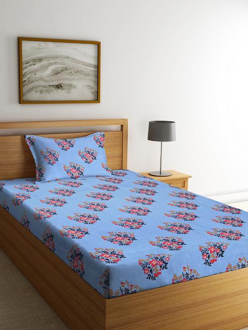 printed bedsheet with pillow cover - 18748954 - Very Small Image - 1