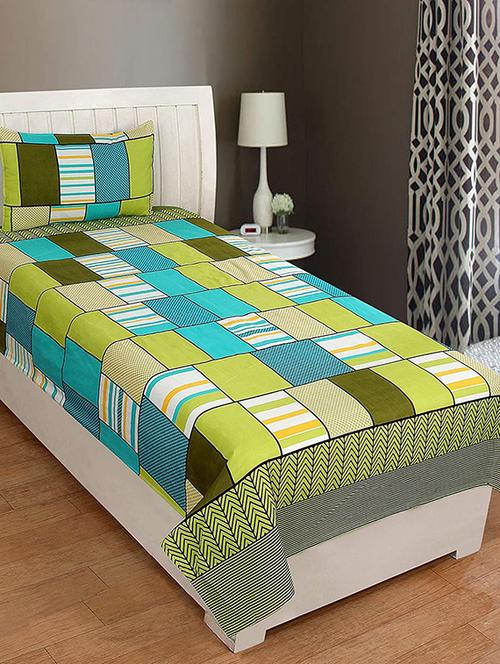 printed bedsheet with pillow cover - 18749952 - Very Small Image - 1