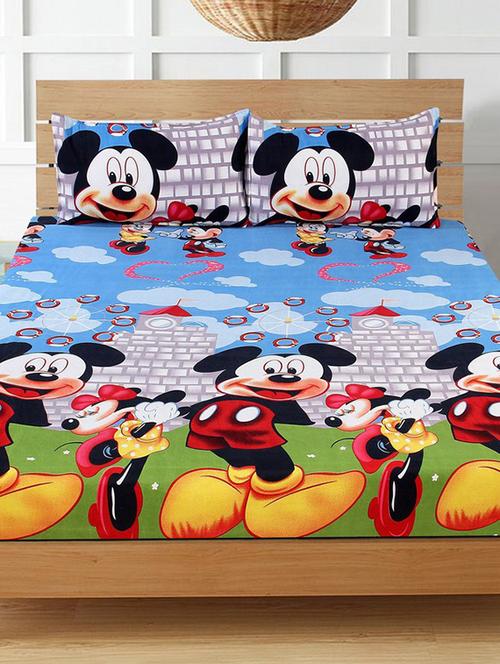 printed bedsheet with pillow cover - 18750064 - Very Small Image - 1