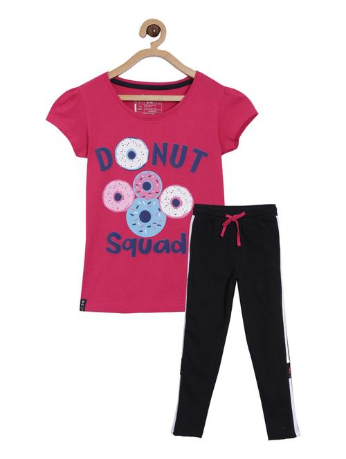 kids round neck printed full length set - 18750902 - Very Small Image - 1