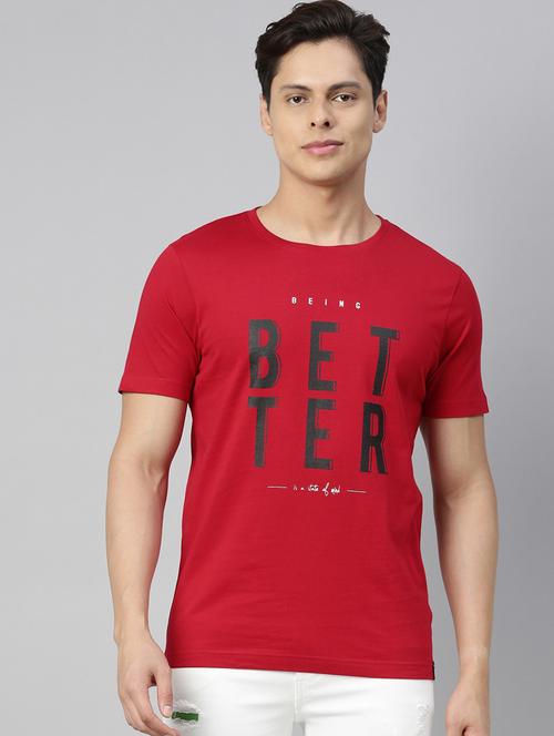 round neck printed regular tee - 18751045 - Very Small Image - 1