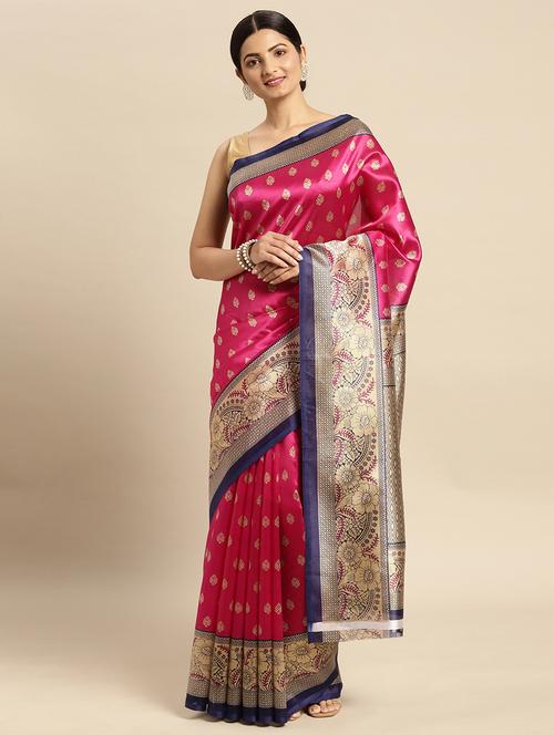 contrast border printed saree - 18751084 - Very Small Image - 1