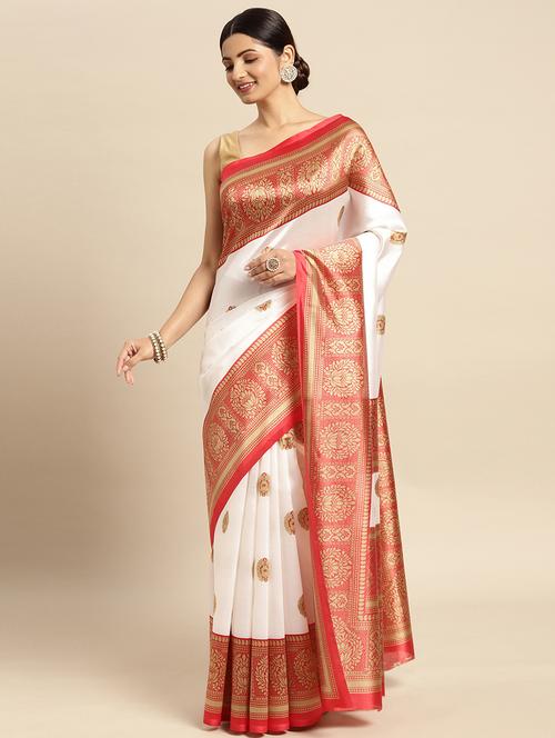 contrast border printed saree - 18751094 - Very Small Image - 1