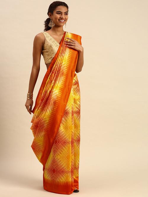 contrast border printed saree - 18751100 - Very Small Image - 1