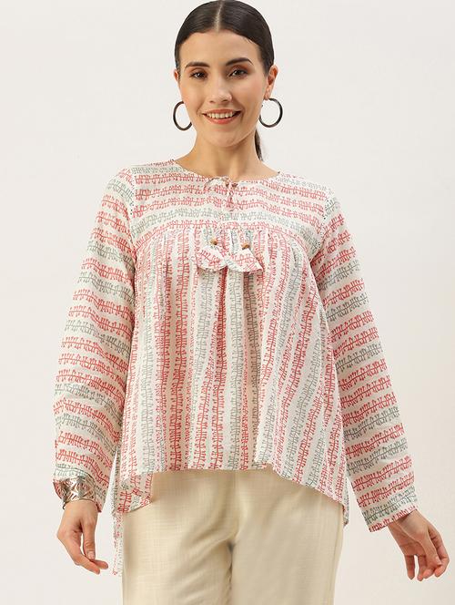 cream cotton regular top - 18753157 - Very Small Image - 1