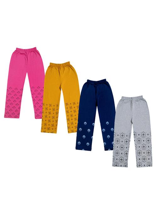 girls pack of 4 mid rise printed trousers - 18753340 - Very Small Image - 1