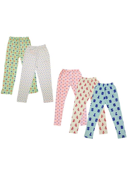 girls pack of 5 printed casual trouser - 18753420 - Very Small Image - 1