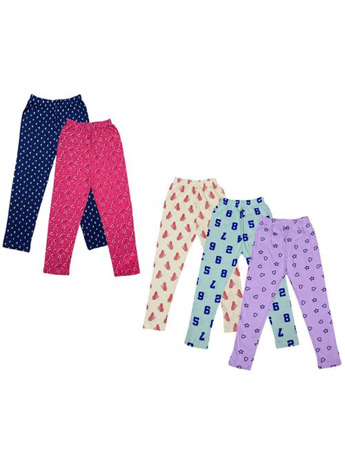 girls pack of 5 printed casual trouser - 18753439 - Very Small Image - 1