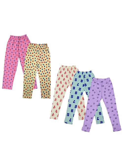 girls pack of 5 printed casual trouser - 18753442 - Very Small Image - 1