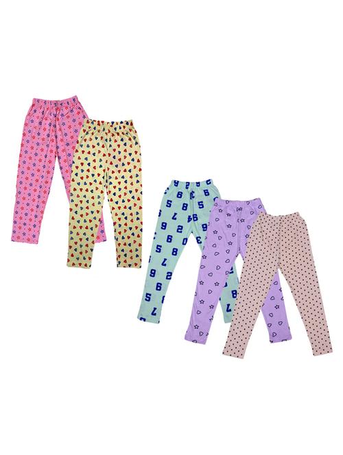 girls pack of 5 printed casual trouser - 18753455 - Very Small Image - 1