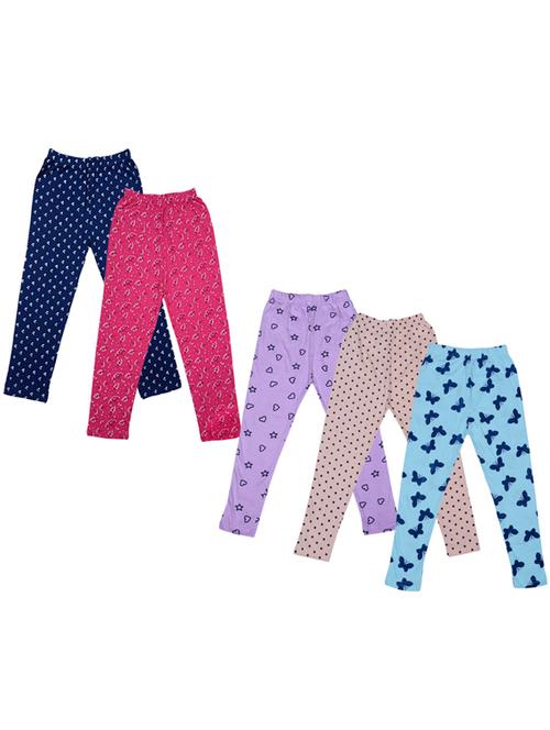girls pack of 5 printed casual trouser - 18753470 - Very Small Image - 1