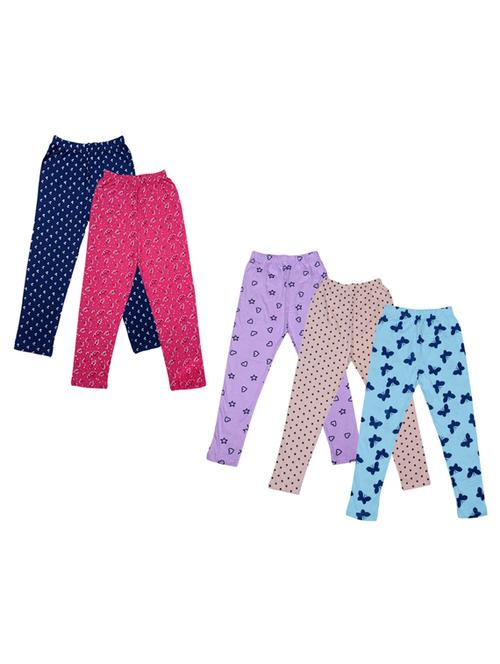 girls pack of 5 printed casual trouser - 18753471 - Very Small Image - 1