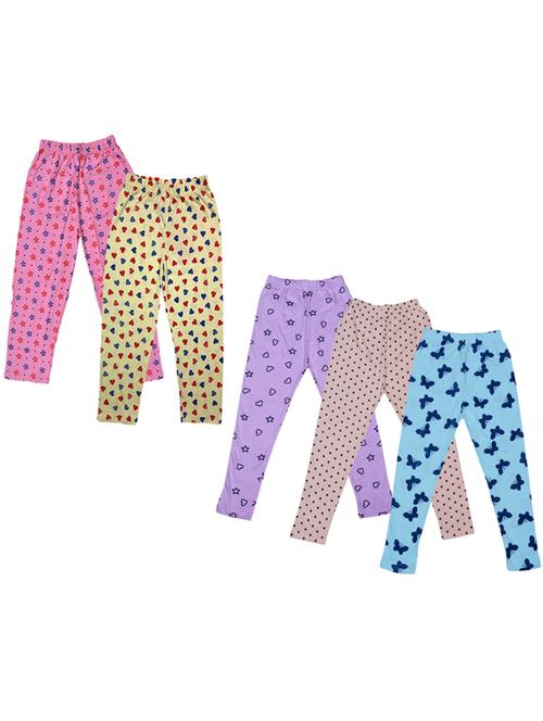 girls pack of 5 printed casual trouser - 18753473 - Very Small Image - 1